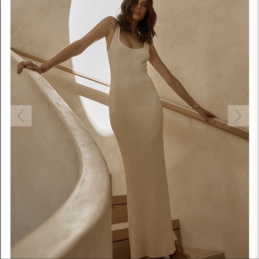 Dissh cream color dress.